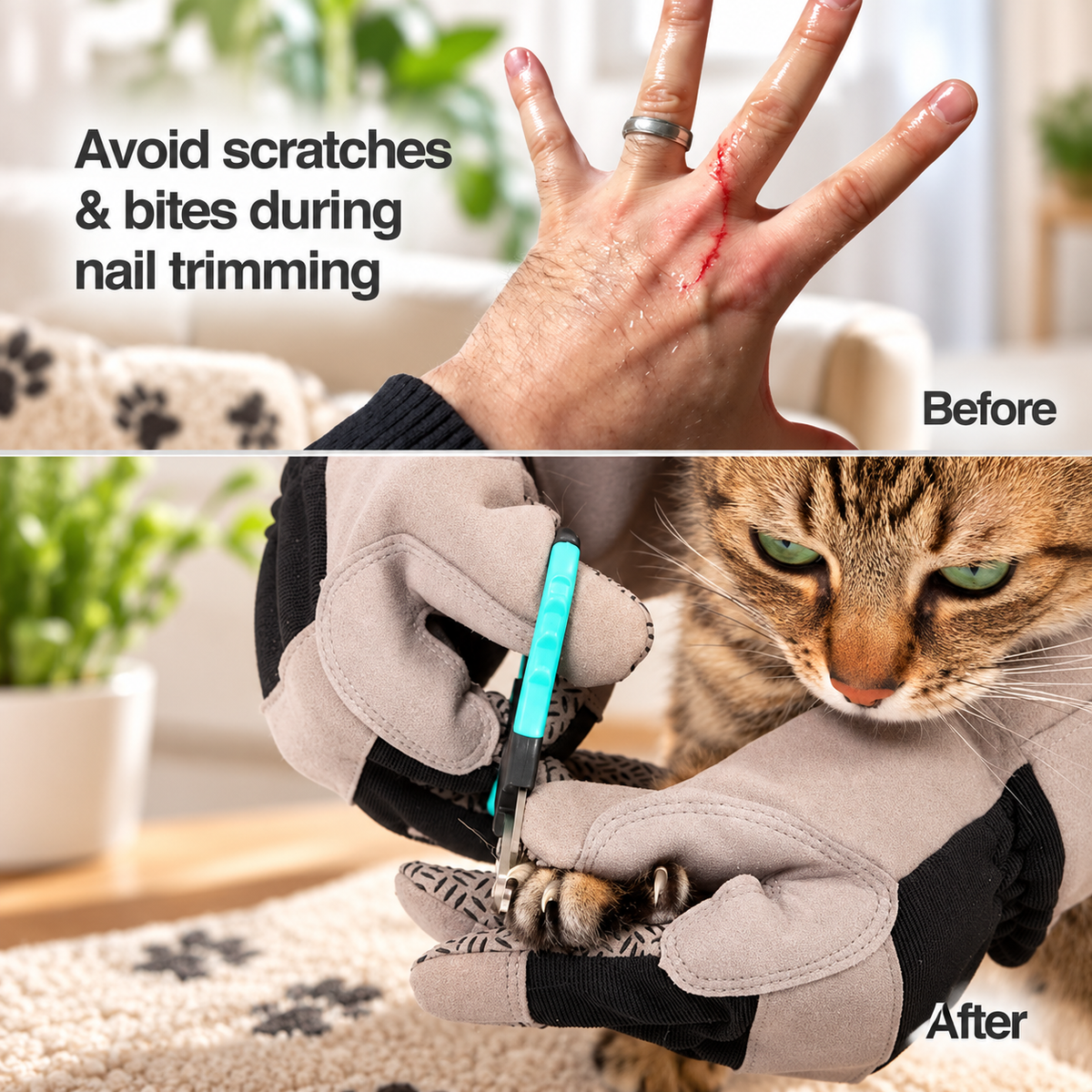 Protective Pet Grooming Gloves