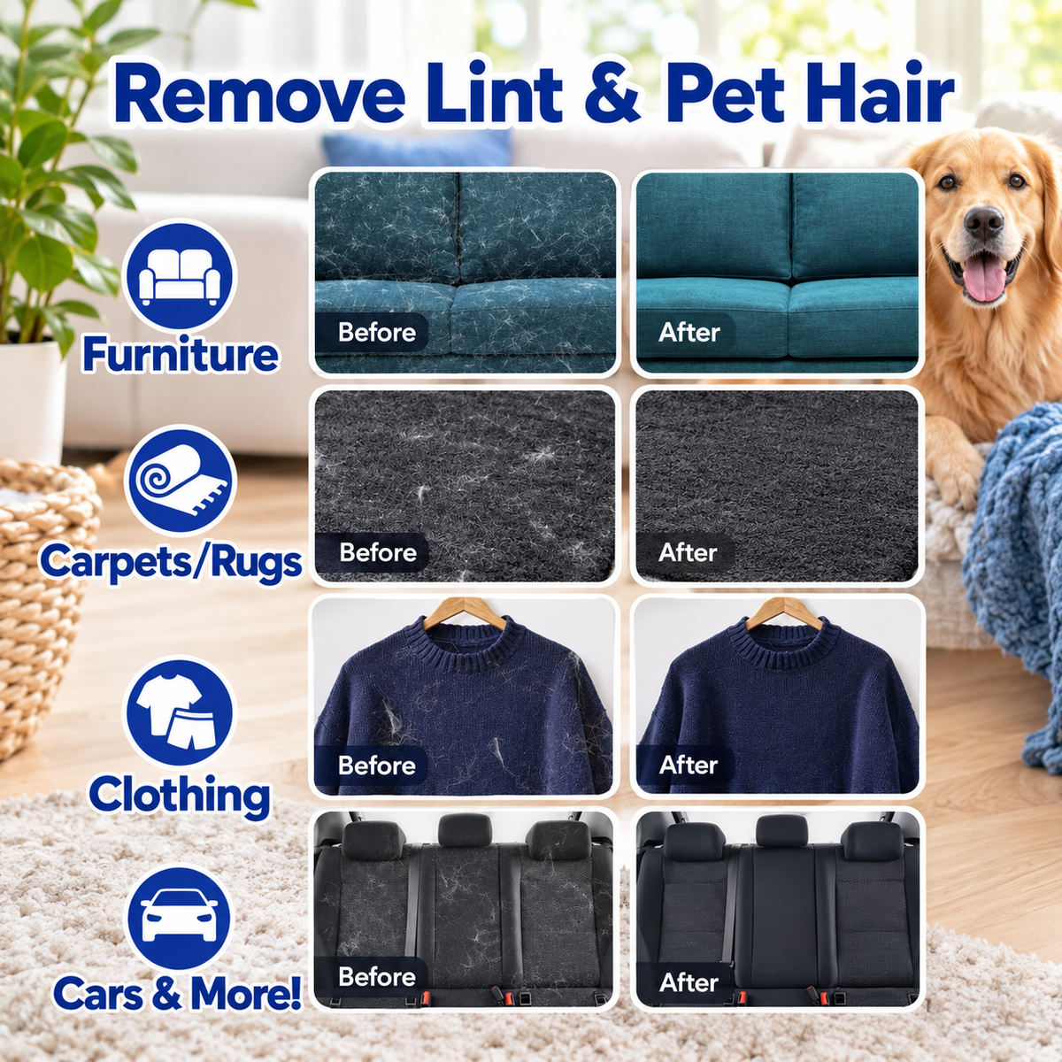 Reusable Pet Hair Removal Glove